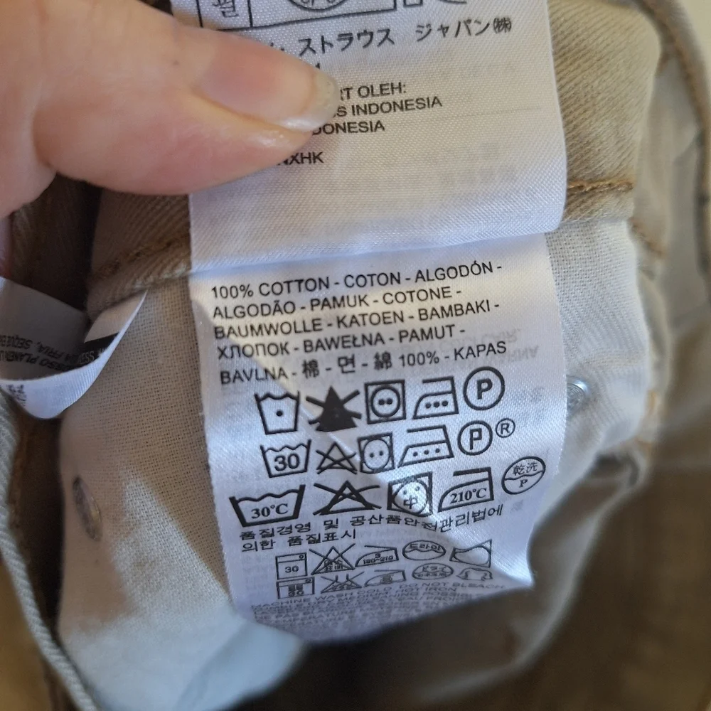 Levi's Men's 514 Straight Leg Tan 100% Cotton Khaki Chinos Size 29 x 30